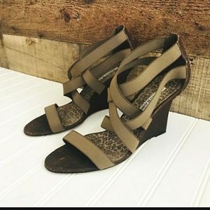 Manolo Blahnik Glassa Strappy Cork Wedges